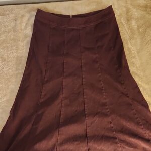Christopher & Banks Wine/Brown A-Line Skirt Sz 10